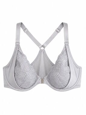 Deesse Lingerie Soft Blue Lace Front-Closure Underwire Bra – 38DDD EUC